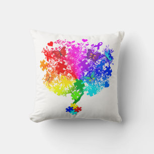 Cojín Decorativo Árbol del espectro autista