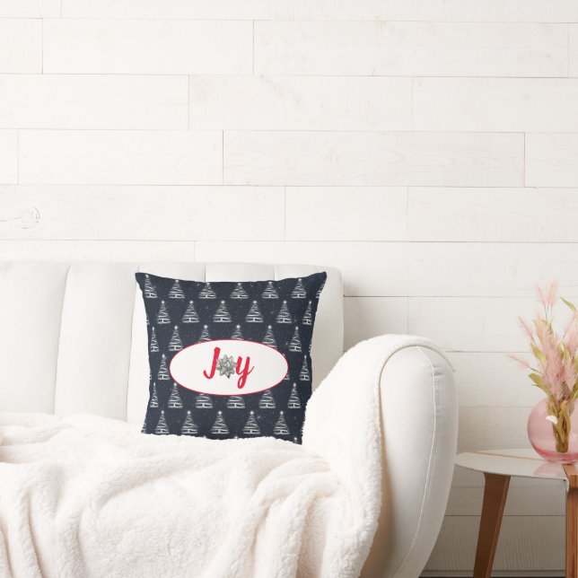 Cojín Decorativo árbol estrella de Navidades blancos (Sofá)