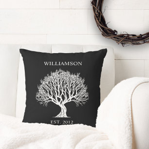 Cojín Decorativo Árbol genealógico monocromo
