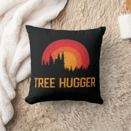 Cojín Decorativo Árbol Hugger Retro Perturbado a la Naturaleza Love