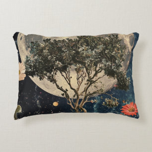 Cojín Decorativo Árbol iluminado y flores