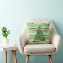Cojín Decorativo Árbol navideño de nieve festivo