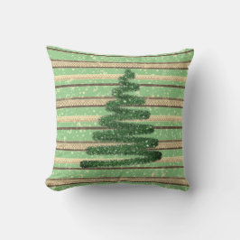 Cojín Decorativo Árbol navideño de nieve festivo