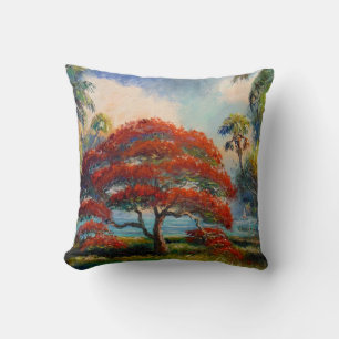 Cojín Decorativo Árbol real de Poinciana por Mazz