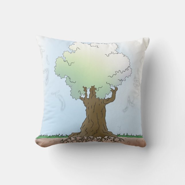 Cojín Decorativo Árbol verde (Anverso)