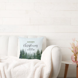 Cojín Decorativo Árbol verde de los Navidades modernos | Feliz Navi