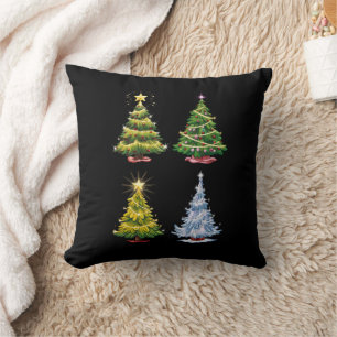 Cojín Decorativo Árbol verde Navidad vacaciones de invierno