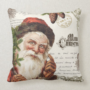 Cojín Decorativo arbolado Santa del vintage