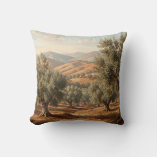 Cojín Decorativo Arboleda de olivos Colinas onduladas Campo toscano