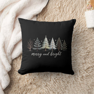 Cojín Decorativo Árboles alegres y brillantes Navidad Vacaciones In