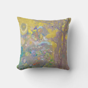 Cojín Decorativo Árboles con fondo amarillo, Redon
