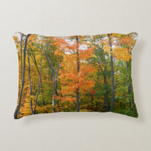 Cojín Decorativo Árboles de Arce de Otoño Fotografía de la Naturale