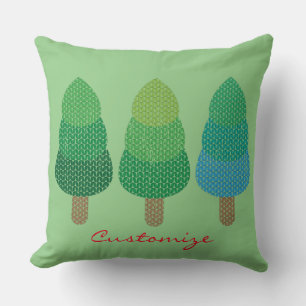 Cojín Decorativo Árboles de bosques verdes Thunder_Cove