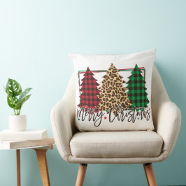 Cojín Decorativo Árboles de flores de navidad