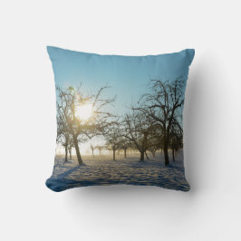 Cojín Decorativo Árboles de invierno al amanecer