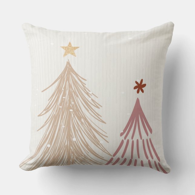 Cojín Decorativo Árboles de Navidad (Anverso)