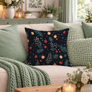 Cojín Decorativo Árboles de Navidad abstractos escandinavos Arte de