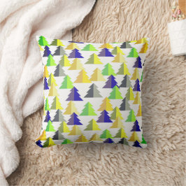 Cojín Decorativo Árboles de Navidad Blanco