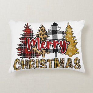 Cojín Decorativo Árboles de Navidad con patrones