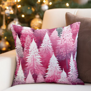 Cojín Decorativo Árboles de Navidad de Pino Rosa