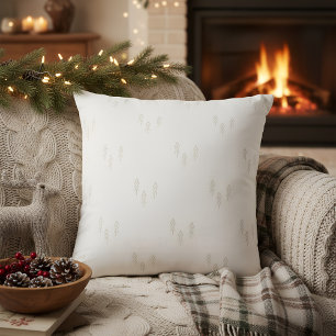 Cojín Decorativo Árboles de Navidad en blanco