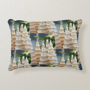 COJÍN DECORATIVO *ÁRBOLES DE NAVIDAD FRÍOS** CON LA ESPALDA ROJA