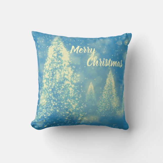 Cojín Decorativo Árboles de Navidad mágicos Feliz Navidad (Anverso)