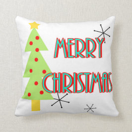 Cojín Decorativo árboles de navidad modernos de mediados de siglo r