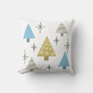 Cojín Decorativo Árboles de Navidad Retro de los 50
