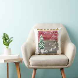 Cojín Decorativo Árboles de Navidad vintage