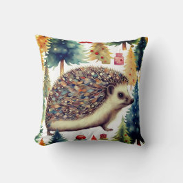 Cojín Decorativo Árboles de vacaciones Cute Hedgehog