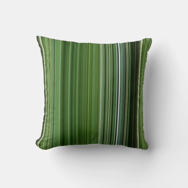 Cojín Decorativo Árboles de verano franja verde (Anverso)