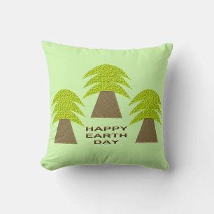 Cojín Decorativo Árboles del Día de la Tierra