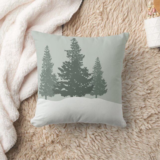 Cojín Decorativo Árboles forestales de Winter Wonderland (Manta)