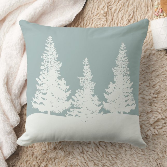 Cojín Decorativo Árboles forestales de Winter Wonderland (Manta)