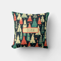 Árboles geométricos personalizados en invierno