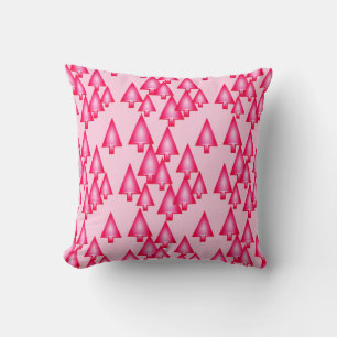 Cojín Decorativo Árboles modernos metálicos de Navidad - rosa fucsi