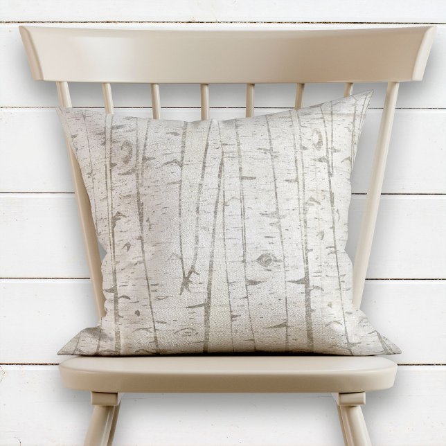 Cojín Decorativo Árboles naturales de birco beige neutro (Subido por el creador)