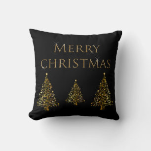 Cojín Decorativo Árboles navideños con espuma de oro