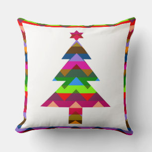 Cojín Decorativo Árboles navideños multicolores #2