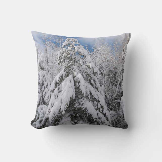 Cojín Decorativo Árboles nevados (Anverso)