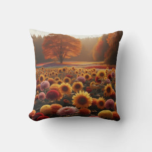 Cojín Decorativo Árboles otoñales/campo con mamáes