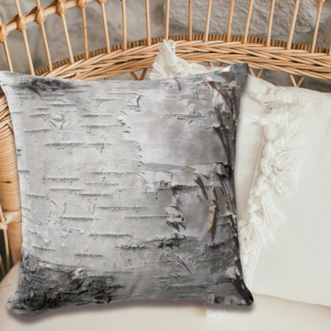 Cojín Decorativo arbusto de moda rústico bohemio ladrido blanco (Subido por el creador)