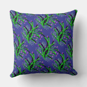 Cojín Decorativo Arbusto decorativo con acento azul profundo