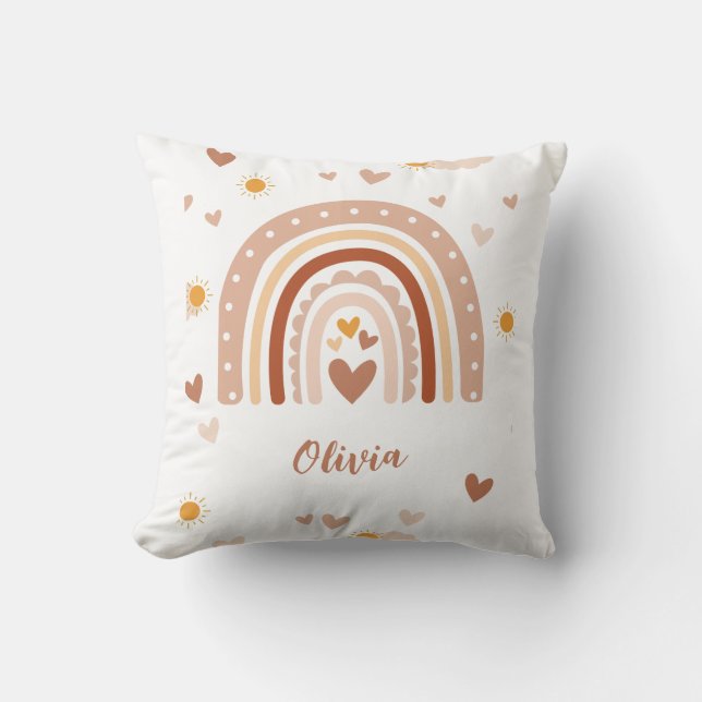 Cojín Decorativo  Arc en ciel bohème personnalisé (Anverso)
