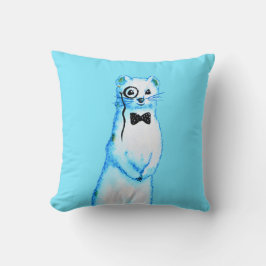 Cojín Decorativo Arca blanca Ermine Cute Ferret Lover Art