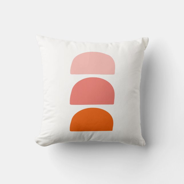 Cojín Decorativo Arches Naranja de coral rosa (Anverso)