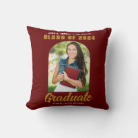 Arco de foto de graduado en oro granate personaliz