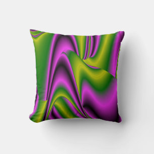 Cojín Decorativo Arco iris-Arte abstracto verde púrpura