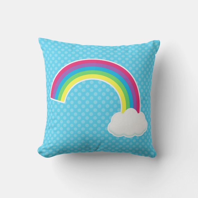 Cojín Decorativo Arco iris y nube (Anverso)